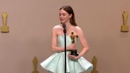 Oscars 2024: Emma Stone Links Her Wardrobe Malfunction to Ryan Gosling&rsquo;s &lsquo;I&rsquo;m Just Ken&rsquo; Performance at 96th Academy Awards (Watch Video)