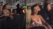 Kim Kardashian and Bianca Censori Stand Side-by-Side at Kanye West&rsquo;s &lsquo;Vultures 2&rsquo; Listening Party in San Francisco (Watch Video)
