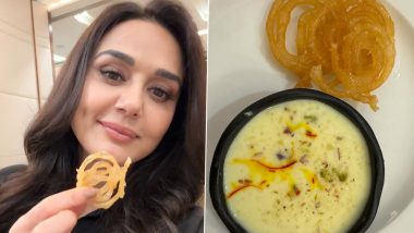 Preity Zinta Tempts Fans As She Indulges in a Plate of Jalebi and Rabri; Actress’ Latest Insta Post Will Surely Leave You Craving Sweets (View Pics)