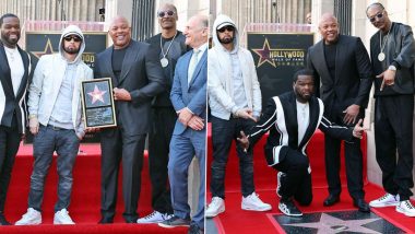 Dr. Dre Gets His Own Star at Hollywood Walk of Fame; Eminem, Snoop Dogg and 50 Cent Join the Ceremony (Watch Video)