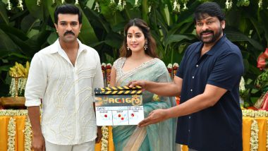 Ram Charan and Janhvi Kapoor Commence Shooting for RC 16; Chiranjeevi Attends Pooja Ceremony (View Pics)