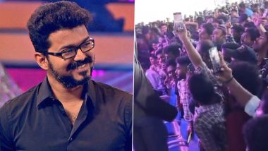 Viral Video Shows Sea of Thalapathy Vijay Fans Waiting to Get Glimpse of the Superstar at Thiruvananthapuram International Airport – WATCH