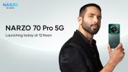 Realme NARZO 70 Pro 5G Launch Live Streaming: Watch Online Telecast of Launch of New Realme NARZO Smartphone, Know Specifications, Price and Other Details