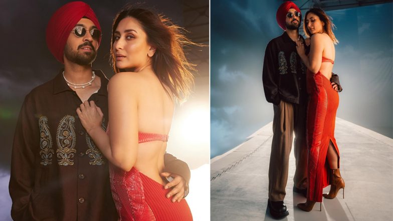 Diljit Dosanjh and Kareena Kapoor Khan Turn Up the Heat in BTS Glimpse From 'Naina’ Music Video Shoot (View Pics)