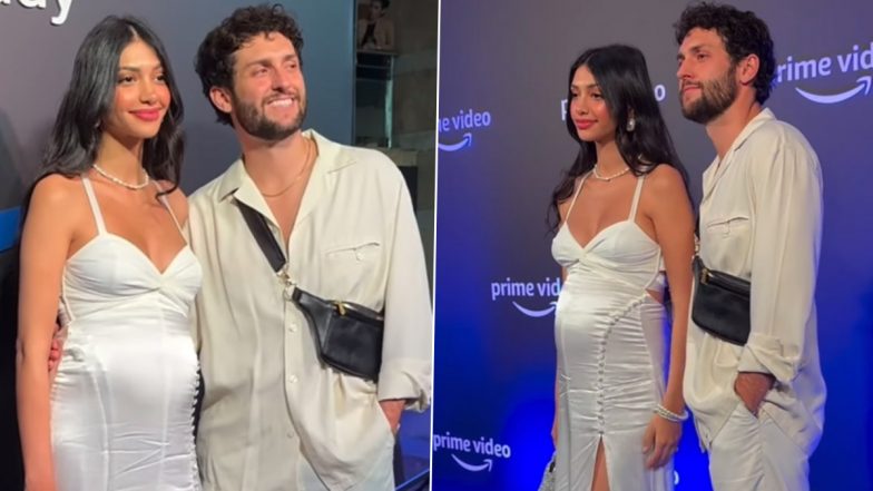 Ananya Panday's Cousin Alanna Panday Flaunts Her Baby Bump in White Dress at Prime Video's Event (Watch Video)