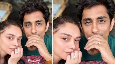 Aditi Rao Hydari Confirms Getting Engaged to Siddharth; Couple Shares Stunning Pictures on Insta Flaunting Their Engagement Rings