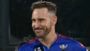IPL 2024: Royal Challengers Bengaluru Captain Faf du Plessis Blames Top-Order Batting Collapse for Loss Against Chennai Super Kings