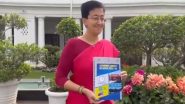 Delhi Finance Minister Atishi Arrives at Assembly, Set to Table Economic Survey 2023-24 Today (Watch Video)