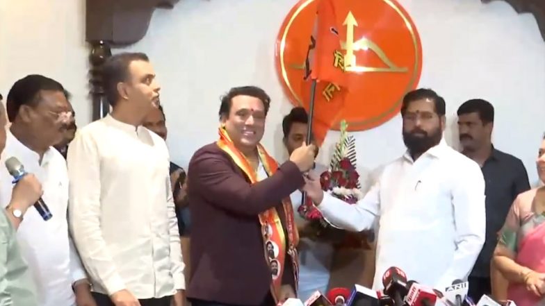 Govinda Joins Eknath Shinde-Led Shiv Sena Party Ahead of Lok Sabha Elections 2024 (Watch Video)