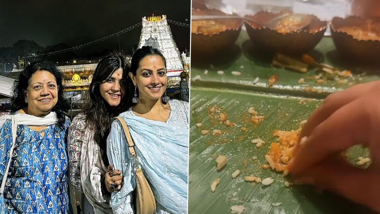 'Jai Govinda'! Ekta Kapoor and Anita Hassanandani Offer Prayers at Tirumala Temple (View Pics)