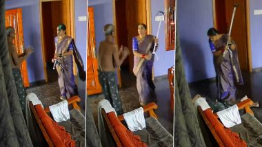 Karnataka: Woman Thrashes Elderly Father-in-Law With His Walking Stick in Mangaluru, Arrested After Video Surfaces