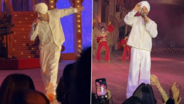 Diljit Dosanjh Sets Stage on Fire With His Energetic Performance at Anant Ambani and Radhika Merchant’s Pre-Wedding Celebrations (Watch Video)