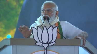 PM Narendra Modi Rakes Up Solar Scam, Gold Smuggling Issue to Target UDF and LDF in Kerala's Pathanamthitta (Watch Video)
