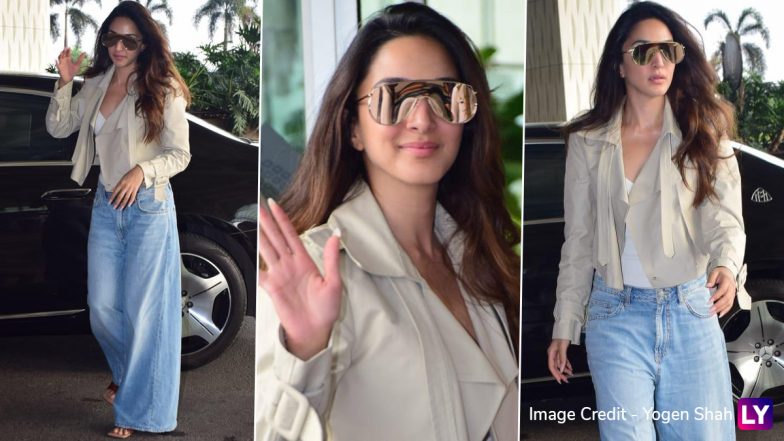 Summer Chic! Kiara Advani Radiates Class in White Leather Jacket and Baggy Denim Ensemble (View Pics)