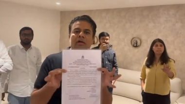 KT Rama Rao Gets Into Heated Argument With ED Officials at K Kavitha's Residence, Video Surfaces