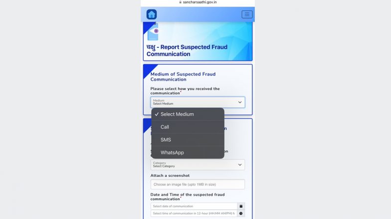Chakshu: Govt Rolls Out New Portal on sancharsaathi.gov.in To Fight Spam Calls and Messages and WhatsApp Fraud