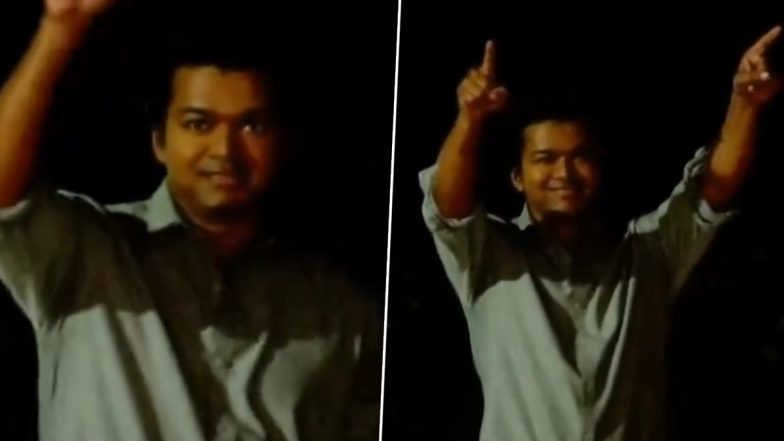 Thalapathy Vijay Meets Fans in Kerala, TVK Leader Takes Selfie With the Crowd Cheering for Him (Watch Video)