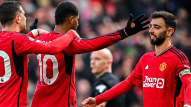 Manchester United 2–0 Everton, Premier League 2023–24: Spot Kicks From Bruno Fernandes, Marcus Rashford Help Red Devils Secure Win Over Toffees