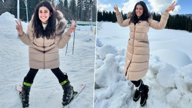 Nimrat Kaur Celebrates Her 42nd Birthday in Gulmarg, Kashmir; Actress Shares a Glimpse of Skiing on the Snow-Laden Landscape (View Pics)