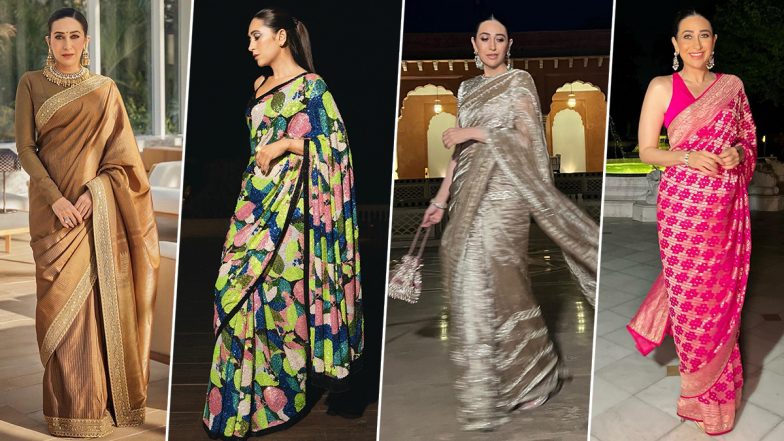 'Murder Mubarak' Actress Karisma Kapoor's Saree Looks Are Truly Ethereal!