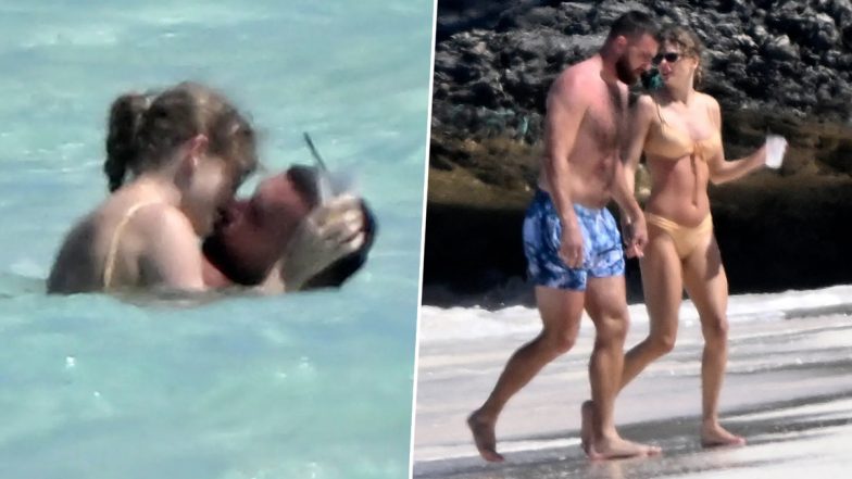 Taylor Swift and Travis Kelce Heat Up Bahamas Island With Their Steamy Kiss; Photos of Couple Go Viral!