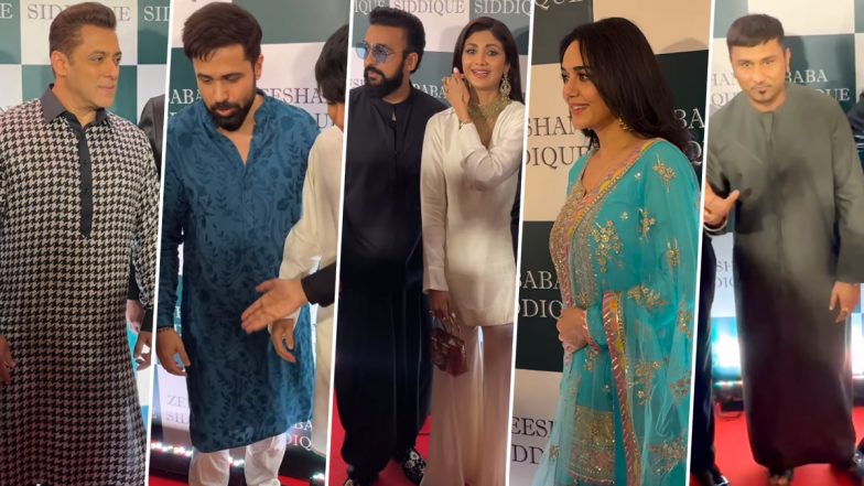 Baba Siddique Iftar Party: Salman Khan, Emraan Hashmi, Shilpa Shetty-Raj Kundra, Preity Zinta, Honey Singh & Others Arrive in Style (Watch Videos)