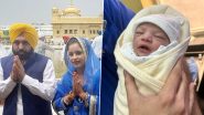 Bhagwant Mann and Wife Dr Gurpreet Kaur Blessed With Baby Girl, Punjab CM Shares Newborn's First Pic