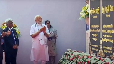 PM Narendra Modi Witnesses &lsquo;Commencement of Core Loading&rsquo; at India&rsquo;s First Indigenous Fast Breeder Reactor at Kalpakkam in Tamil Nadu (Watch Video)