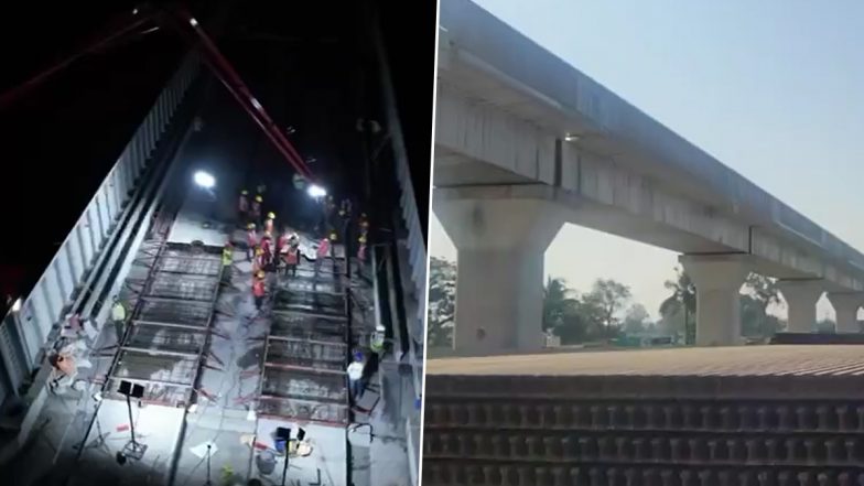 Railway Minister Ashwini Vaishnaw Shares India’s First Ballastless Track for Bullet Train, Says ‘More to Come in Modi 3.0’ (Watch Video)