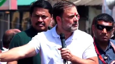 ‘Chinese Army Get Three to Four Years of Training’: Congress Leader Rahul Gandhi Raises Training, Martyr Status Issues in Agniveer Scheme in Maharashtra’s Dondaicha (Watch Video)
