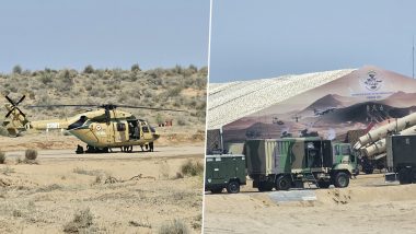 Rajasthan: PM Narendra Modi Along With Delegates From 30 Countries to Witness ‘Bharat Shakti’ Exercise at Pokhran Range in Jaisalmer (See Pics and Video)