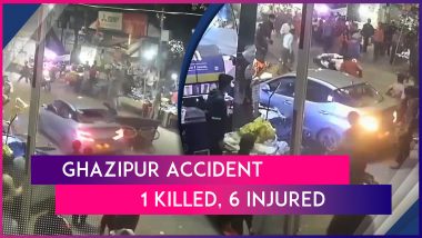 Ghazipur Accident: One Killed, Six Injured As Car Crashes Into Shops In Crowded Market, Driver Taken Into Custody; Act Caught On CCTV Camera