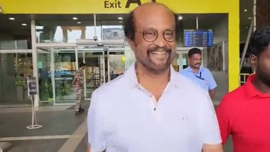 Rajinikanth Gets Clicked at Chennai Airport, Actor Greets Fans With Folded Hands (Watch Video)