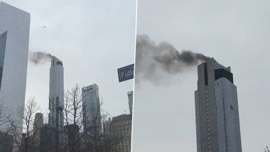 Fire in New York: Blaze Erupts at Highrise near World Trade Centre in New York's Manhattan, Videos Show Smoke and Flames