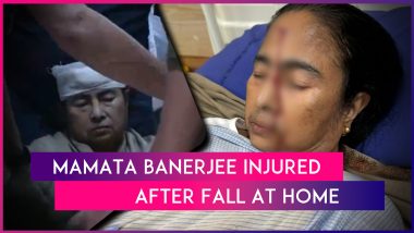 Mamata Banerjee Hospitalised: West Bengal CM Suffers Injury On Forehead After Fall At Home; PM Modi Wishes For Her Speedy Recovery