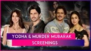 Celebs Attend Screening Events For Sidharth Malhotra&rsquo;s Yodha And Sara Ali Khan&rsquo;s Murder Mubarak