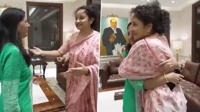 Hemant Soren's Wife Kalpana Soren Meets Arvind Kejriwal's Wife Sunita Kejriwal in Delhi (Watch Video)