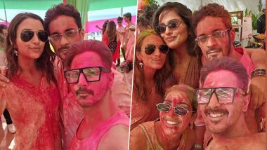Triptii Dimri Rings in Holi With Rumoured Boyfriend Sam Merchant and Friends (See Pics)