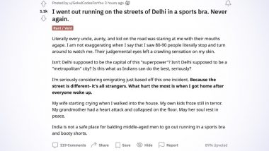 Never Again! Average Delhi Experience of Running on The Streets of Delhi in Sports Bra Leave Netizens Divided, Here's Why