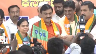 Lok Sabha Elections 2024: Mining Baron-Turned-Politician Gali Janardhan Reddy Merges His Party With BJP in Karnataka (See Pics and Video)