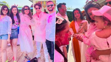 Mannara Chopra's Holi Photo Dump Features Sis Priyanka Chopra and Nick Jonas; Check Out Glimpses From The Fam-Jam!