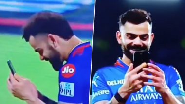 Virat Kohli Video Calls Wife Anushka Sharma, Kids Vamika and Akaay Post RCB’s Win Over PBKS; Cricketer’s Heartwarming Family Moment Goes Viral – Watch