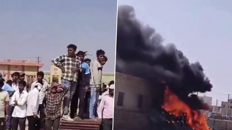 IAF Aircraft Crash: Tejas Jet Meets With Accident During Training Sortie Near Rajasthan's Jaisalmer, Pilot Ejected Safely (Watch Video)