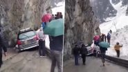 Avalanche in Sonamarg: Several Tourists Stranded As Massive Snow Avalanche Hits Hung Area of Jammu and Kashmir (Watch Video)