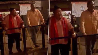 Nagaland Minister Temjen Imna Along Works Out on Air Walker in Outdoor Gym, Video Goes Viral