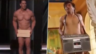 Netizens Spot Striking Similarity Between John Cena’s Oscar 2024 Nude Appearance and Rajpal Yadav’s Welcome Back Scene – Check Out Funny Memes Here! (Watch Video)