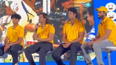 ‘That’s Why We Keep Backing Each Other Throughout the Tournament’, Ex-CSK Captain MS Dhoni Narrates Importance of Colleagues and Teammates During A Promotional Event (Watch Video)