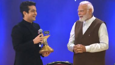 YouTuber Ranveer Allahbadia Presented ‘National Creators Award’ for His ‘The Ranveer Show’ Podcast By PM Narendra Modi (Watch Video)