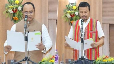 Tripura: Two Tipra Motha Leaders Animesh Debbarma, Brishaketu Debbarma Take Oath As Ministers in BJP-Led Government