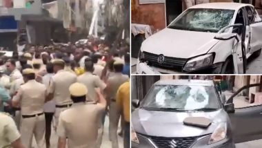 Delhi Horror: Protesters Vandalise Cars Following Alleged Rape of 4-Year-Old Girl at Tuition Centre in Pandav Nagar, Accused Arrested (Watch Videos)